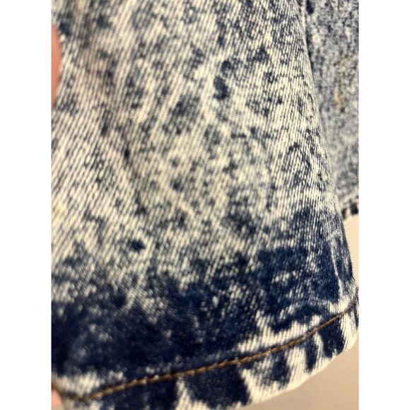 Jordache Denim Skirt 6 Blue Acid Wash Western Hippie High Waisted Retro Jean 80s - Picture 4 of 13